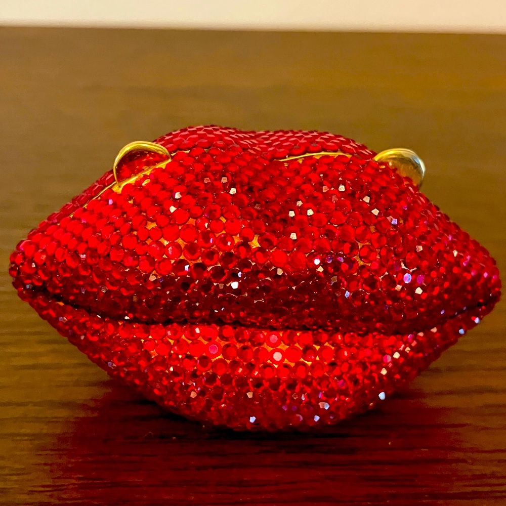 Kathrine Baumann rhinestone lips bling trinket box